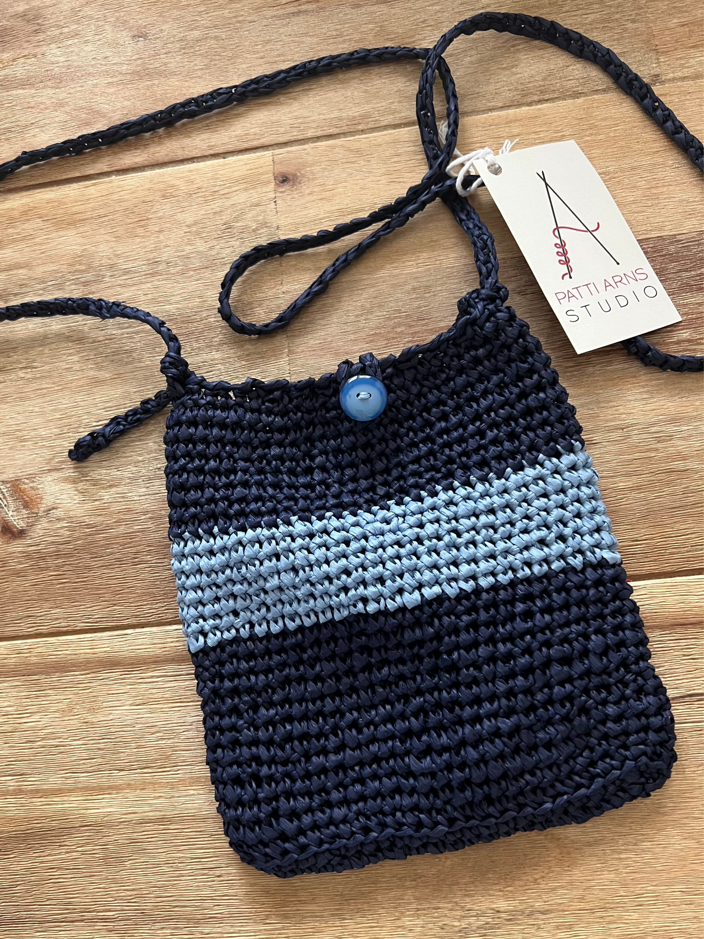 Crossbody Purse - Navy & Light Blue