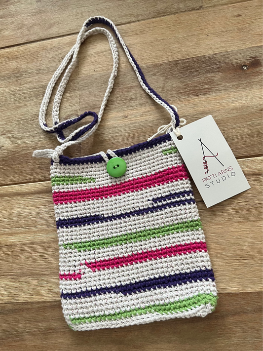 Crossbody Purse - Pink/Green/Purple