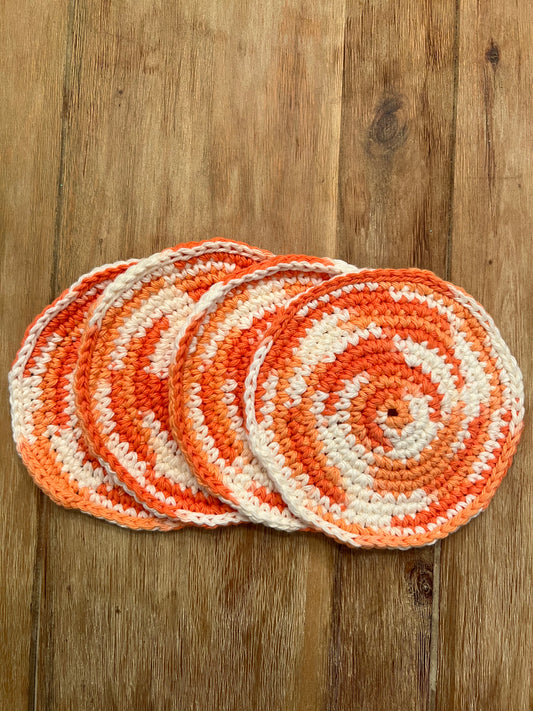 Coaster Set - Tennessee Orange Swirl