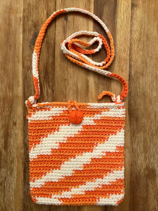 Crossbody Bag - Tennessee Orange Stripe